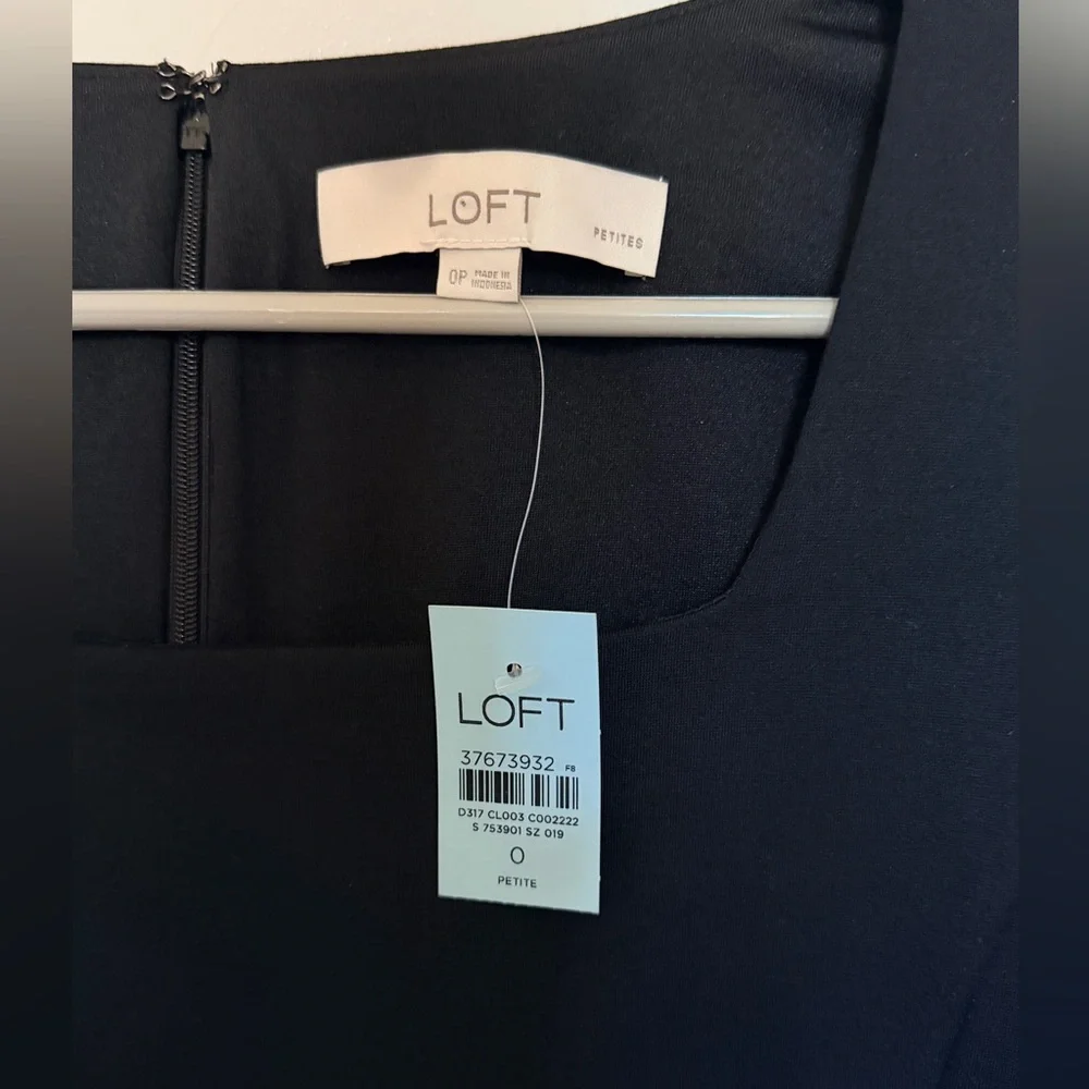 NWT LOFT Flounce Cut Ponte Mini Dress - XSP - Picture 5 of 6